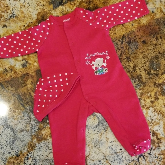 Little Me Other - Little Me My First Christmas Red Onesie